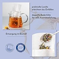 Vista 4 de RSVP International Endurance Finium Collection - Filtro de té de hojas sueltas, bolsas pequeñas, 100 unidades, tapa abatible