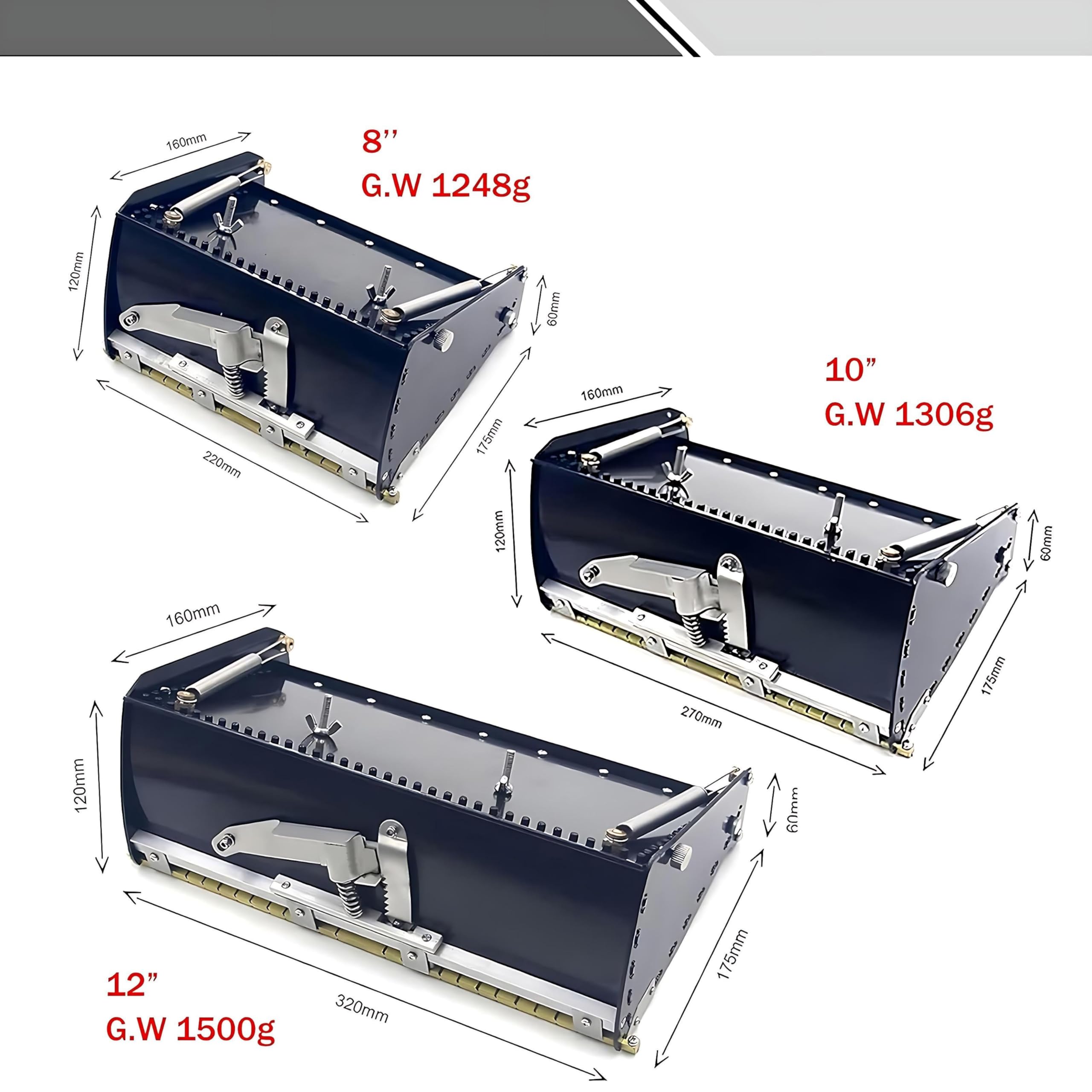 Kit de Herramientas de Acabado: Caja Plana Masilla con Mango Telescópico, Ajuste de Longitud (107-165 cm) para una Distribución Masilla en Placas de Yeso Laminado 8in/22cm
