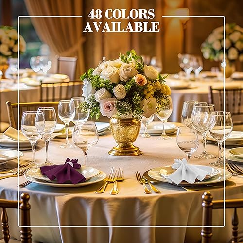 Miniatura 366 de Ultimate Textile -1 docena - Reversible Shantung Satin - Majestic - Servilletas de tela Majestic de 17 x 17 pulgadas color azul pizarra