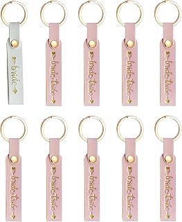 LotsBuyLots Bridesmaid Keychains for Bride Tribe Gifts,10 Pack Bachelorette Party Key Rings for Bridal Party Supplies