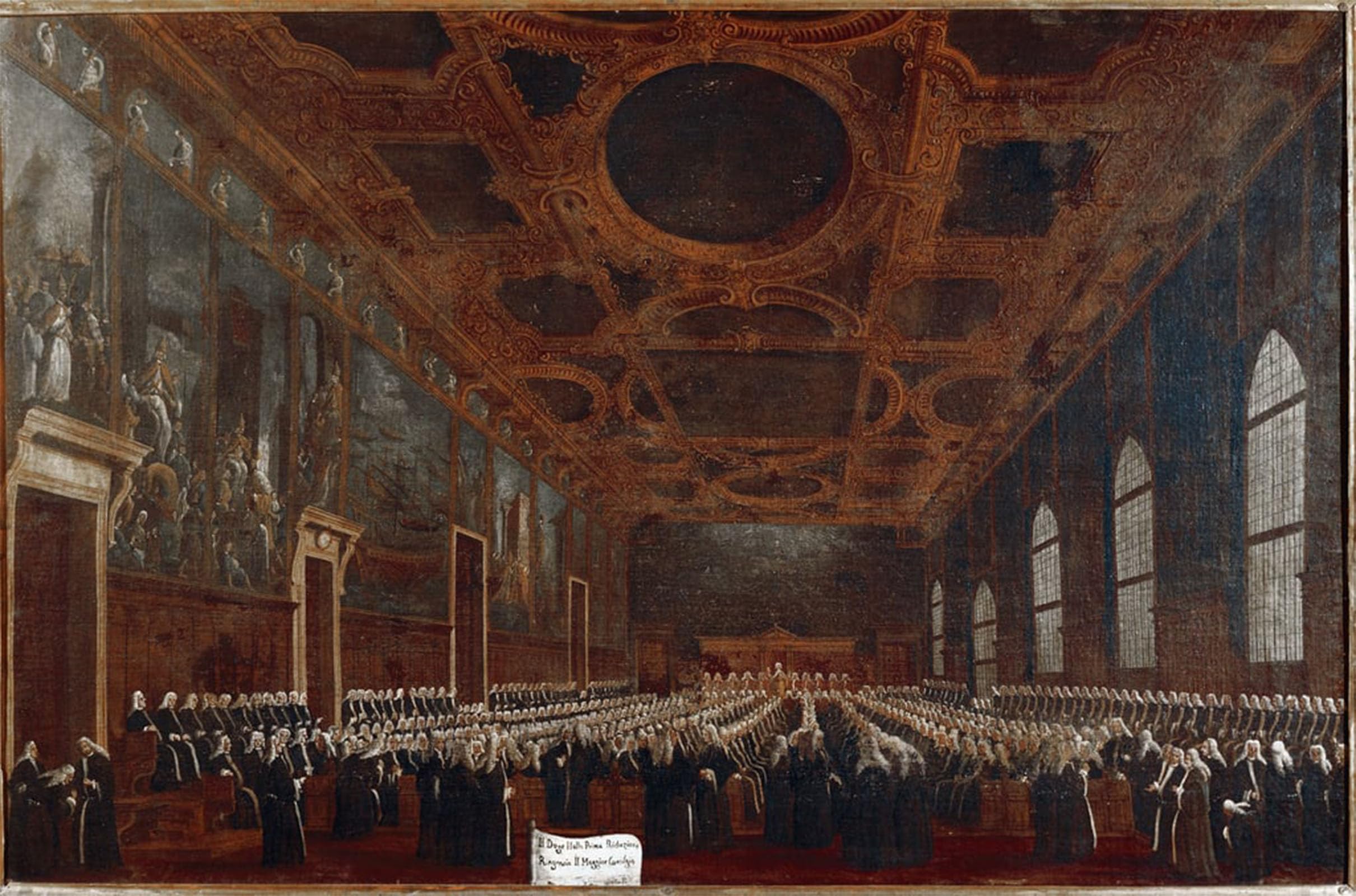 RZHRHJES Vintage Wall Art Picture on Canvas Wall Art Poster First of the Doge of Venice Before the Grand Council by Gabriele Bella Canvas Poster for Home Decor 60x90cm