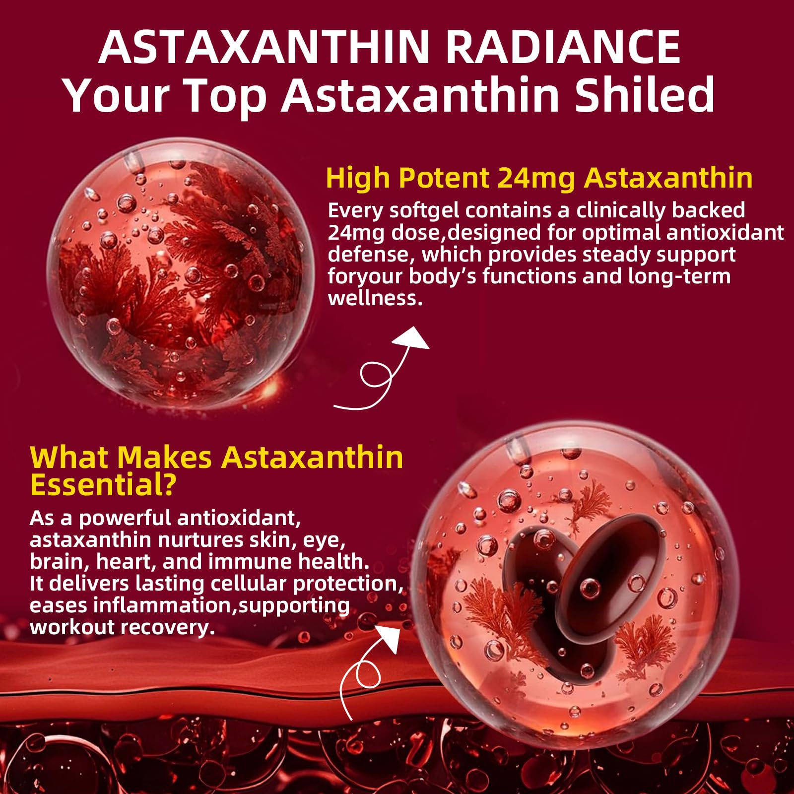 Astaxanthin 24mg with MCT Oil, Triple Strength Astaxanthin Supplements 24mg — Amazon image 5