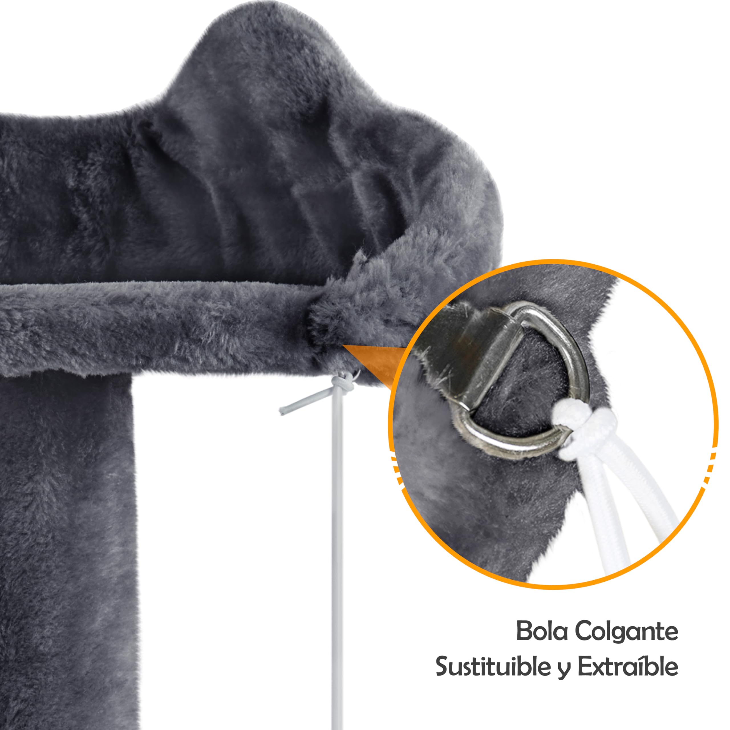 Yaheetech Rascador para Gatos 146cm Árbol para Gatos Medinos Castillo Juego de Gato Gatitos Mascotas, con Alfombra Rascadora Gris Oscuro