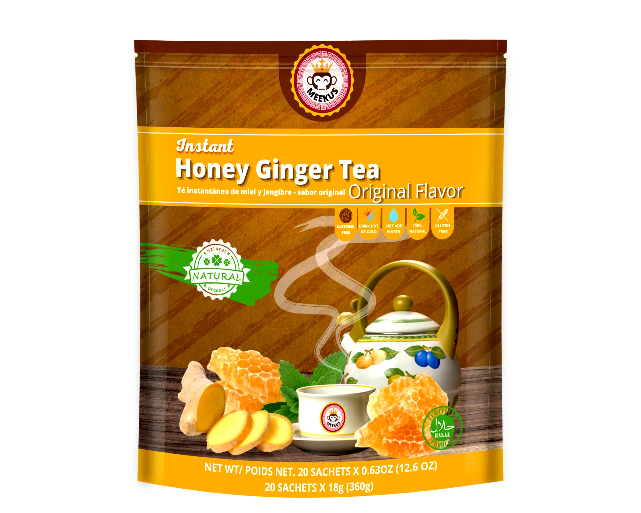 Buy MEEKUSInstant Ginger Honey Crystals, Instant Ginger Tea, Ginger Tea