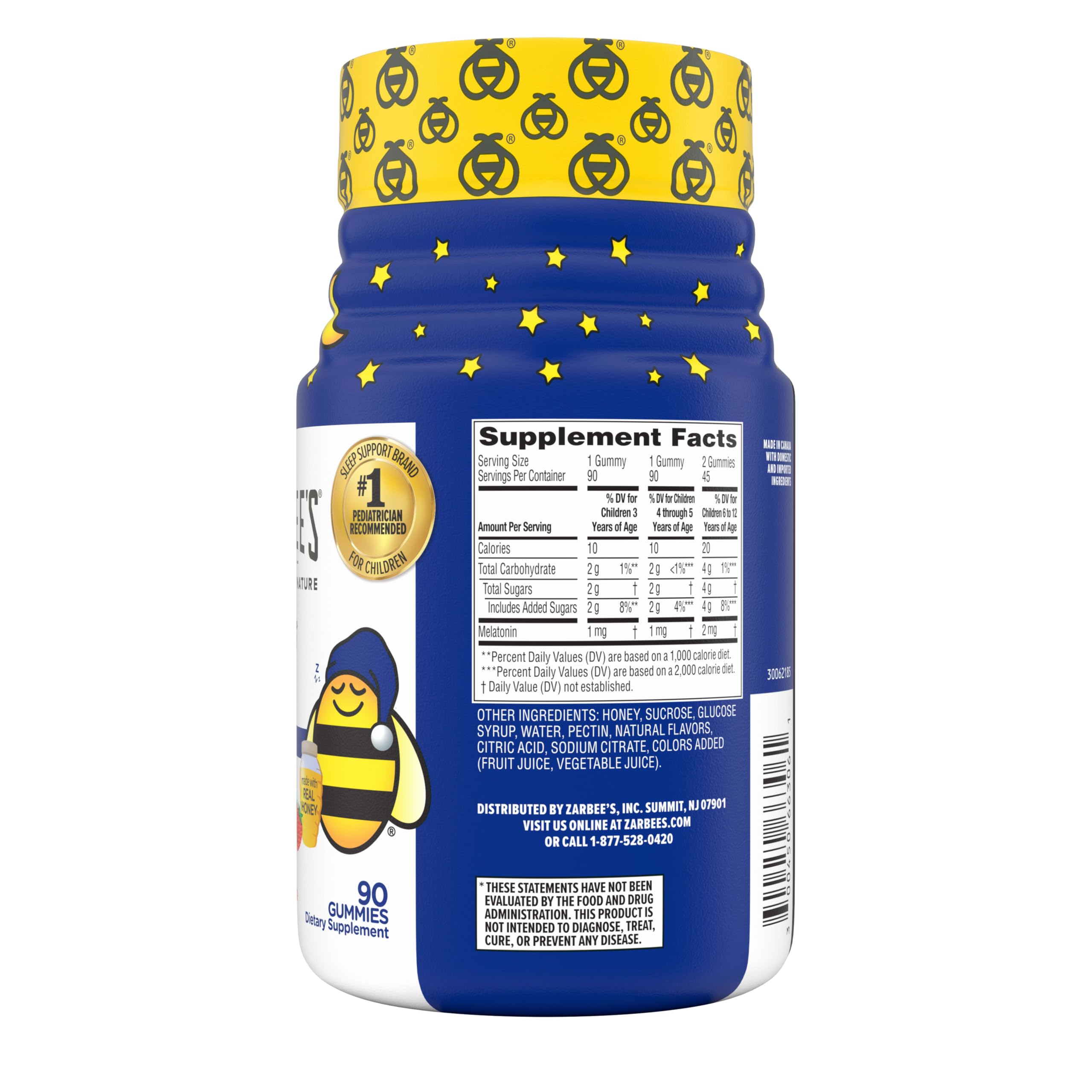 Zarbee's Kids Melatonin Sleep Gummies, 1mg Melatonin, 90 ct — Amazon image 9