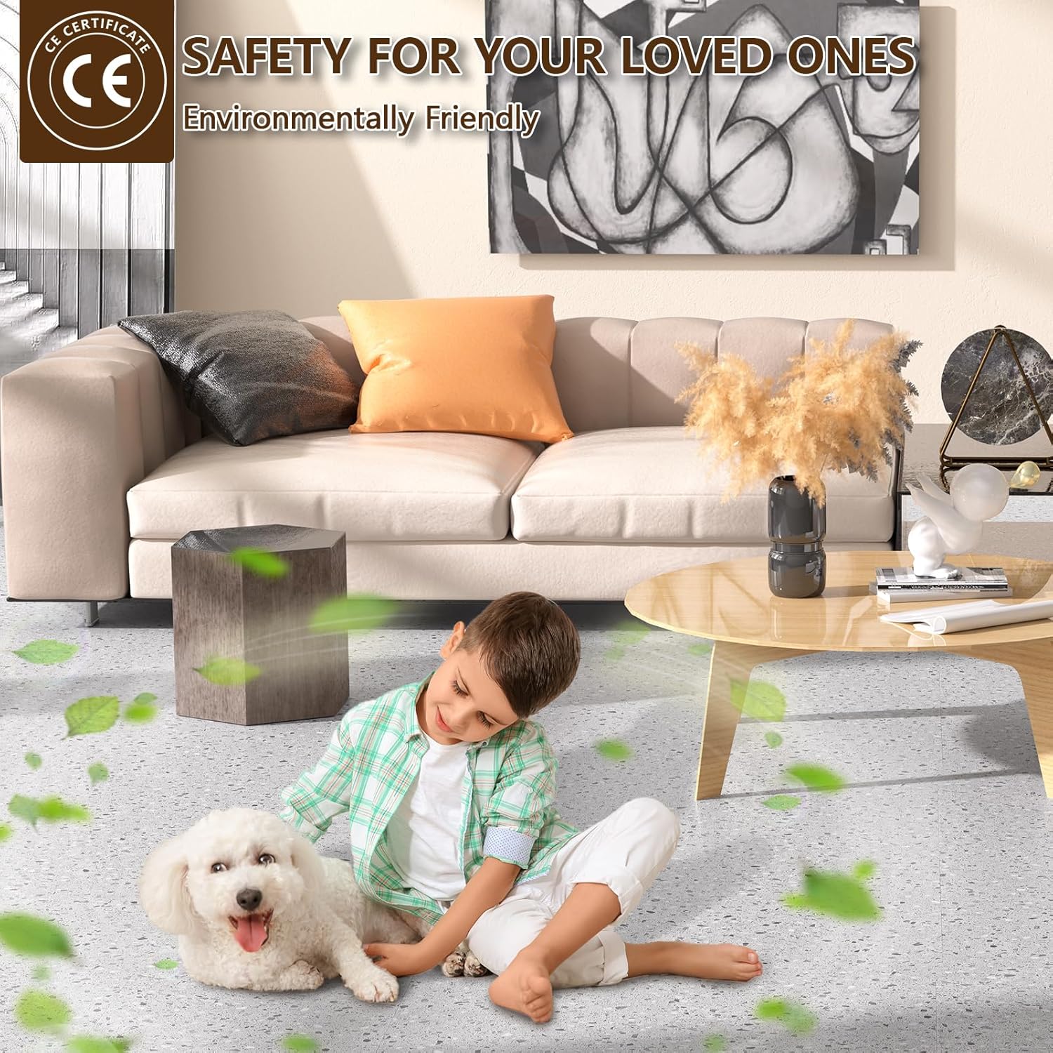 Peel and Stick Floor Tile, 40-Pack 12" x 12" Vinyl Flooring, Waterproof Self-Adhesive Luxury Vinyl Tiles, Easy DIY for Living Room, Kitchen, Dinning Room, RV, Cover 40 Sq. White Marble