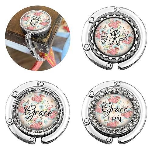 Miniatura 7 de Pale Pink Floral Name Badge Reel Id Holder Personalized Gift for Nurse - Extends to 34 inches - You Choose from Custom Fonts, Design Size,