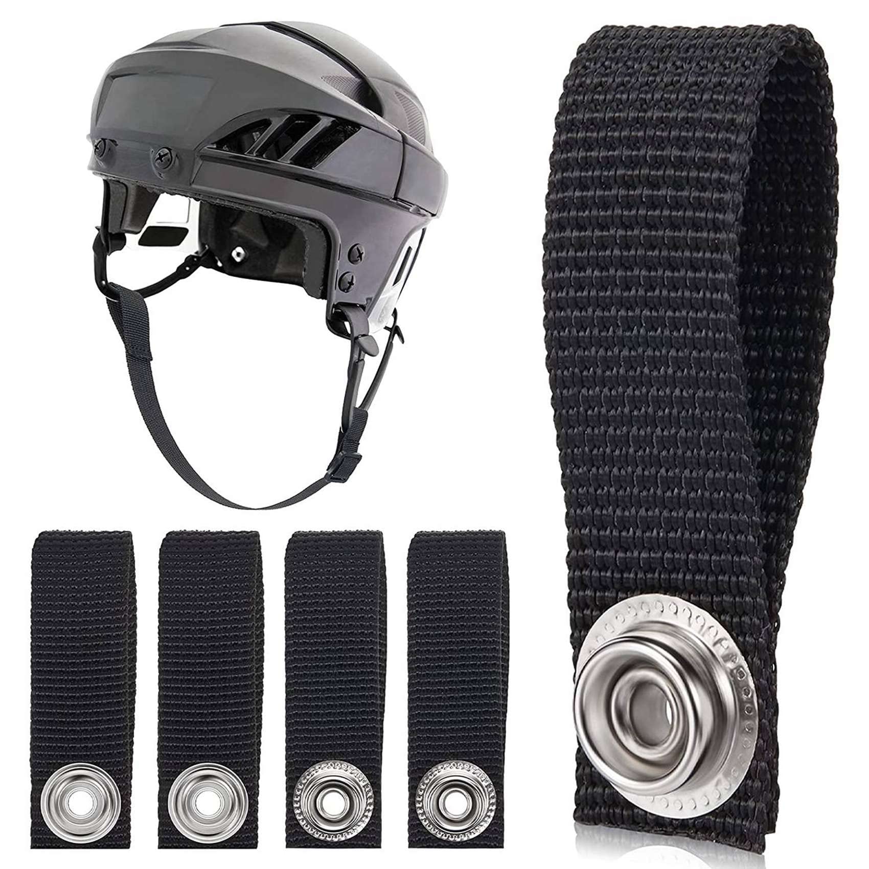 2X Sottogola per Casco da Hockey Fibbia Casco Rimovibile Sottogola Hockey Cinturino per Casco con Accessorio per Casco da Hockey a Singola Pressione