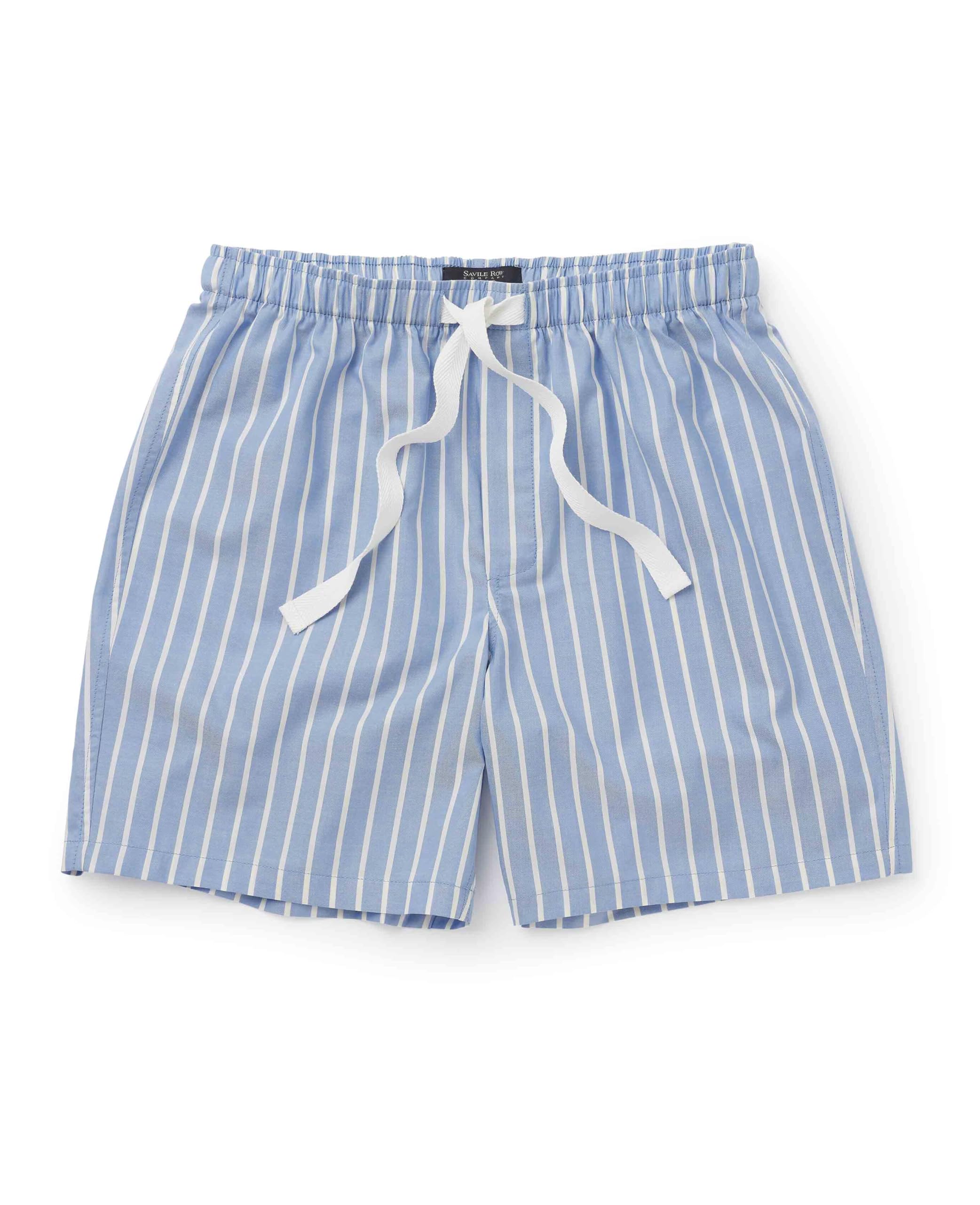 the savile row company london Men's Luxury 100% Cotton Soft Pyjama Bottom Lounge Shorts-picture-51