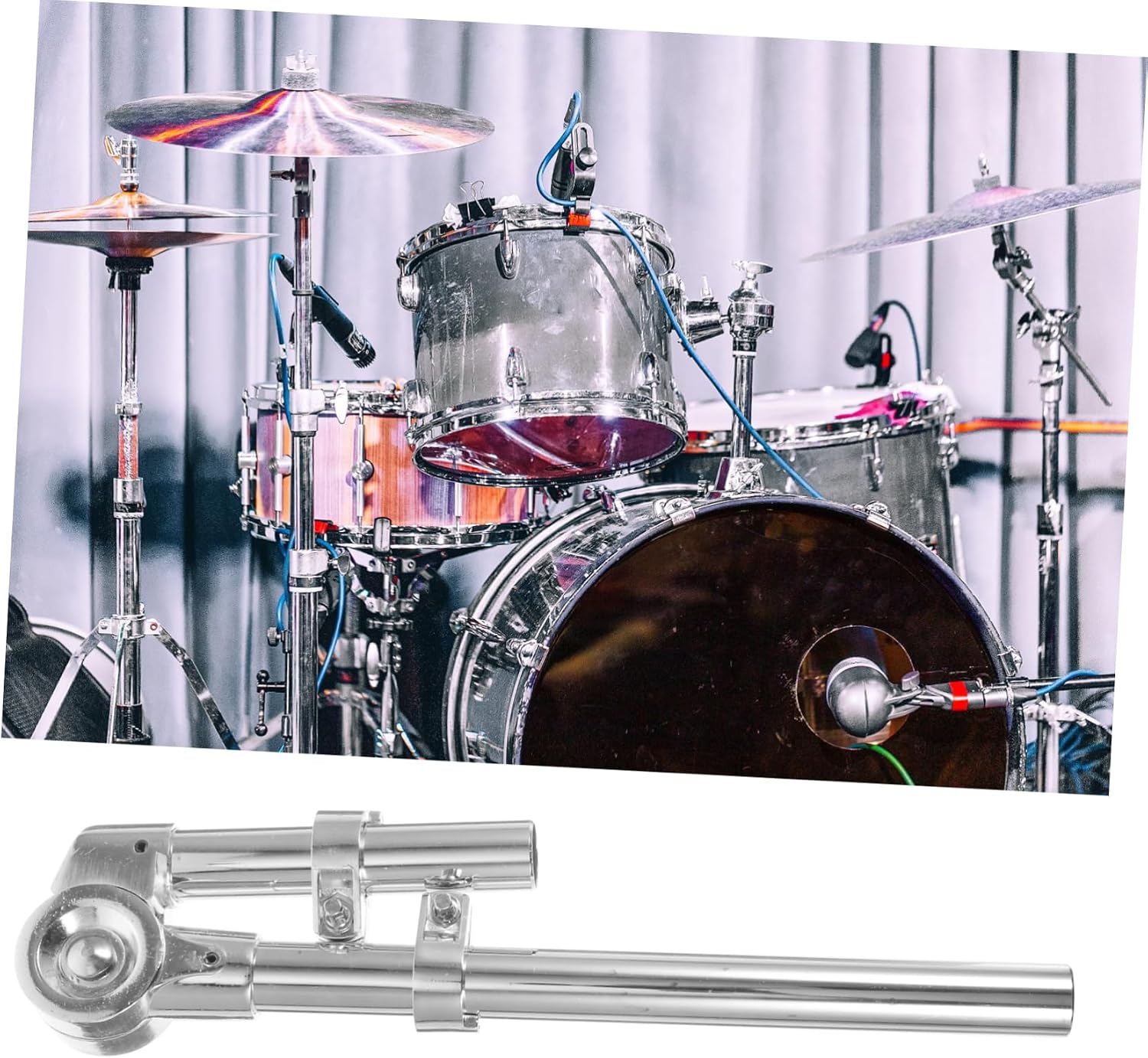 BESTonZON Drum Stand Bracket for Tom Drum Lightweight Sturdy Mount Unique Suspension Design for Percussion Instruments Reliable Performance Concerts Sessions