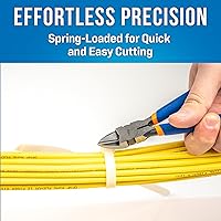 Vista 4 de Jonard Tools CTG-500 Alicates de corte al ras de servicio pesado con cabezal de corte diagonal endurecido para cortar correas Delta, cable Deltec