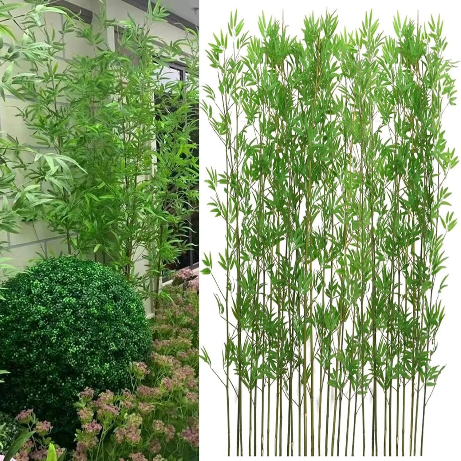 Plantas de bambú artificiales contra rincones oscuros y falta de tiempo para regar