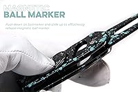 Vista 6 de Links Golf Divot Tool con botón desplegable plegable y marcador magnético para pelotas de golf, herramienta patentada de golf y marcador de bolas