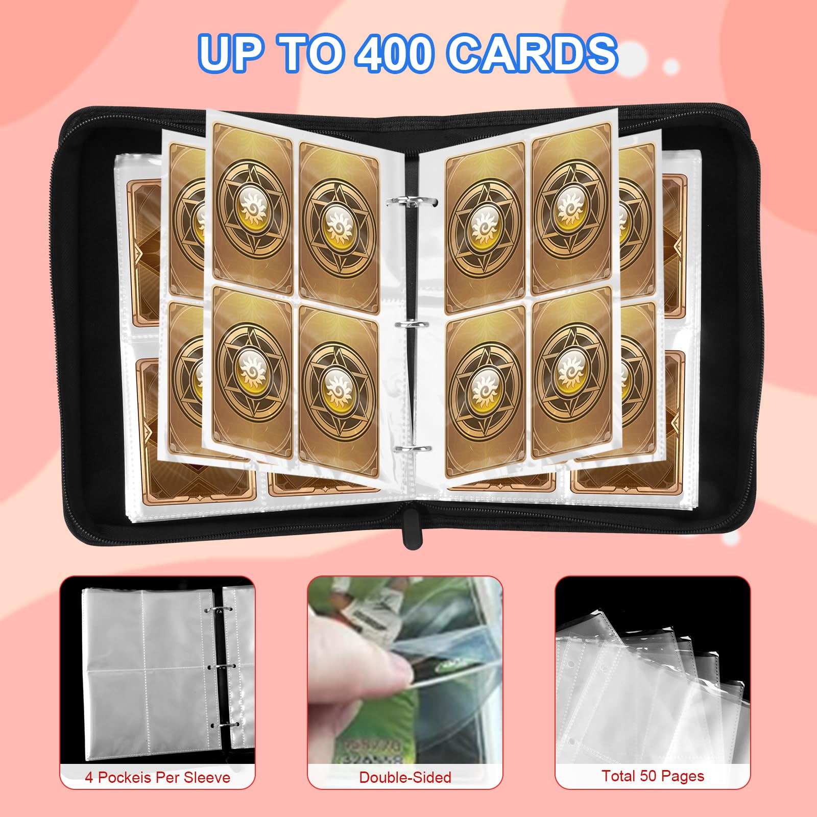 collectible trading card protective sleeves Awedsu Albums,Collectible Trading Card Sleeves,Card Binder 4-Pocket,400 Pockets Card Case Holder for TCG,Sports Card. (Red Blue) : Toys & Games Each set includes 100 Perona OP06-021 Prices | Choose Your Team:Team Valor (1 Box) Buy Normal-type Pokémon singles