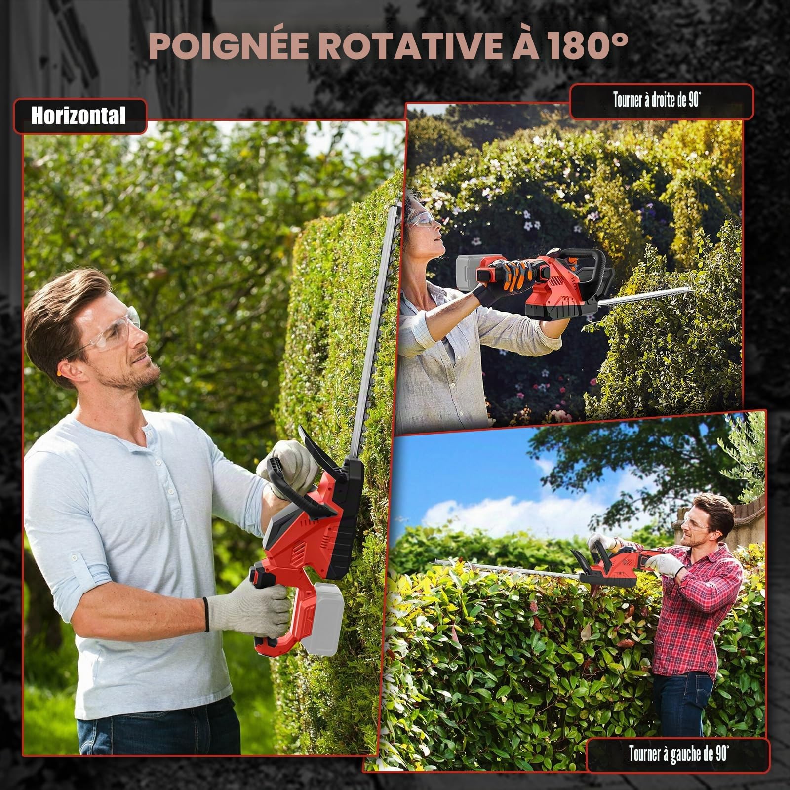 Taille-haie sans Fil avec Lame 52cm pour Milwaukee 18V (sans Batterie)