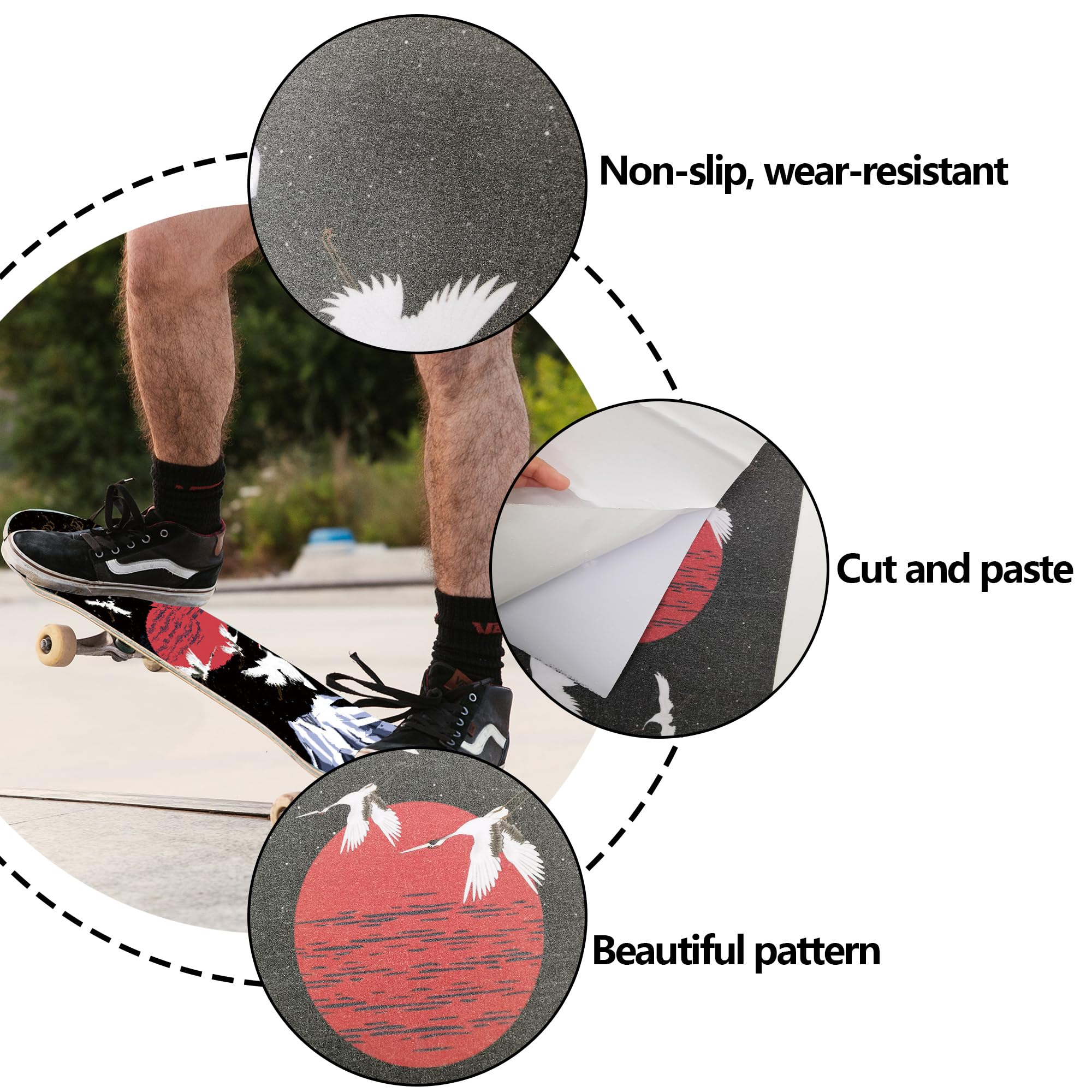 Bande Grip Antidérapante Skateboard 84x23cm - Auto-adhésive Sans Bulles - Rose