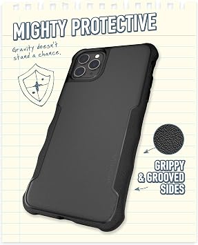 Smartish iPhone 11 Pro Max Armor Case - Gripzilla Heavy Duty + Protection Slim Tough Grip Cover - Black Tie Affair