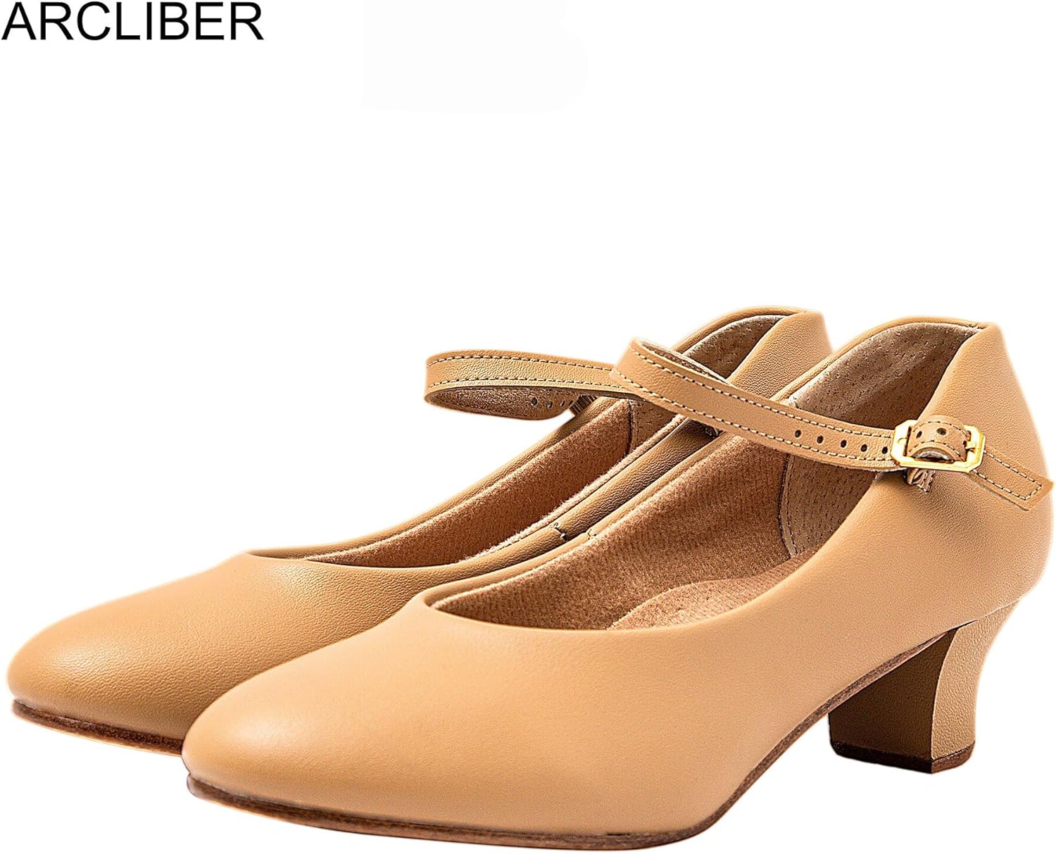 ARCLIBER Character Shoes for Women Ankle Strap 1.55" Dance Heels for Ballroom Salsa Tango - Image 7