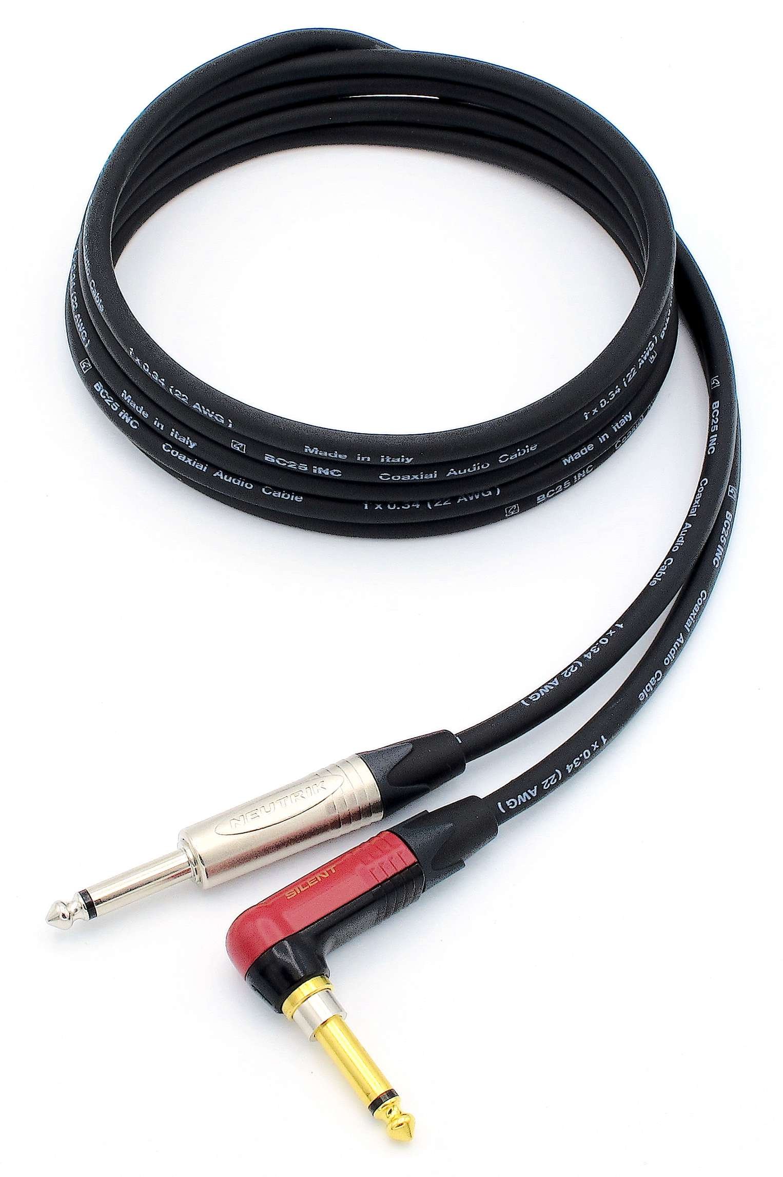 Cavo PLATINUM Jack To Jack 90° Per Chitarra, Basso E Tastiere - 3m, Nero, Con Neutrik - Foto 2