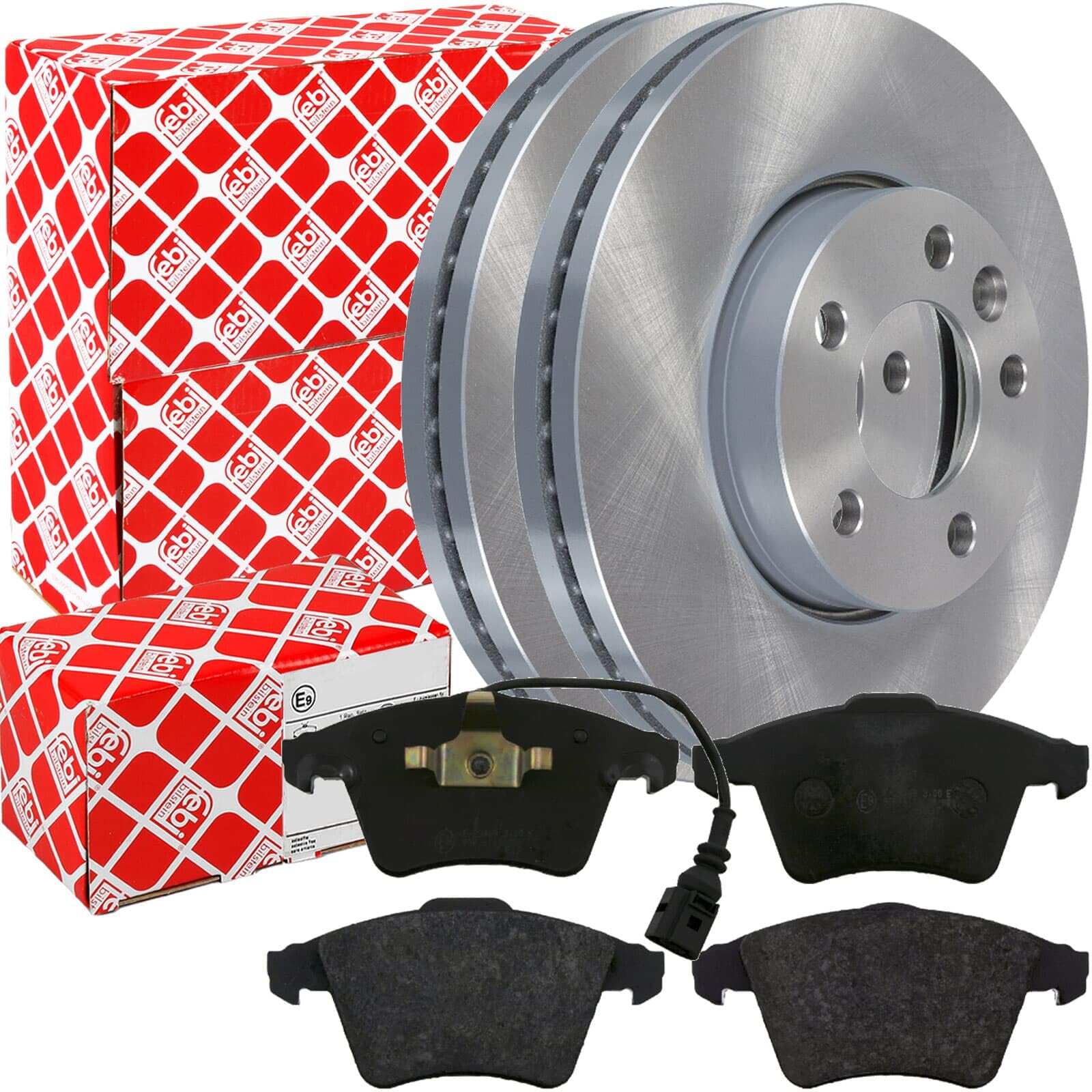 Febi Bremsscheiben 308mm Beläge vorne | 28504+16462 passend für T5 T6 Transporter