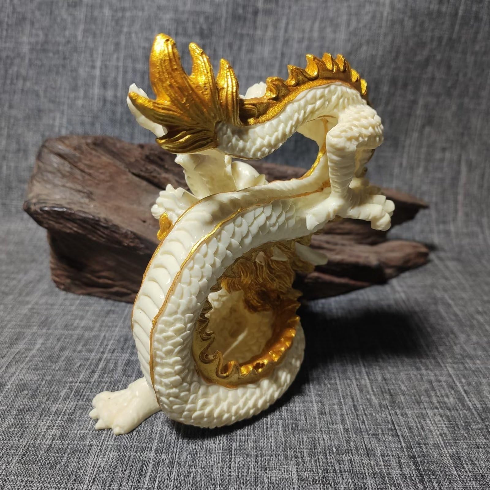Drachenstatue, chinesischer Feng Shui-Drache mit Perlen, Skulptur für Zuhause, Büro, Garten, Hof, Dekoration, Kunstsammlung, Geschenkauswahl