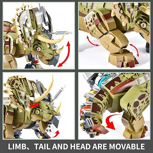 Miniatura 4 de BNG Juego de construcción de dinosaurios para niños de 8 a 14 años, diseño de animales de parque de dinosaurios, juguete de dinosaurio STEM con