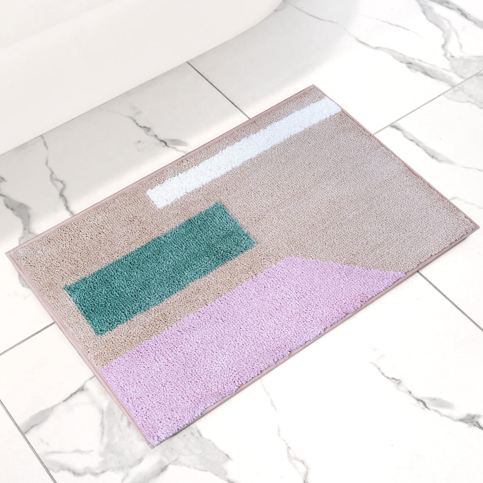 MODMINZEN Bathroom Rug,Non-Slip Bath Mat,Soft , Durable Thick Bath Rugs for Bathroom,Easier to Dry,Adorable Vivi Design Bath Mat Door
