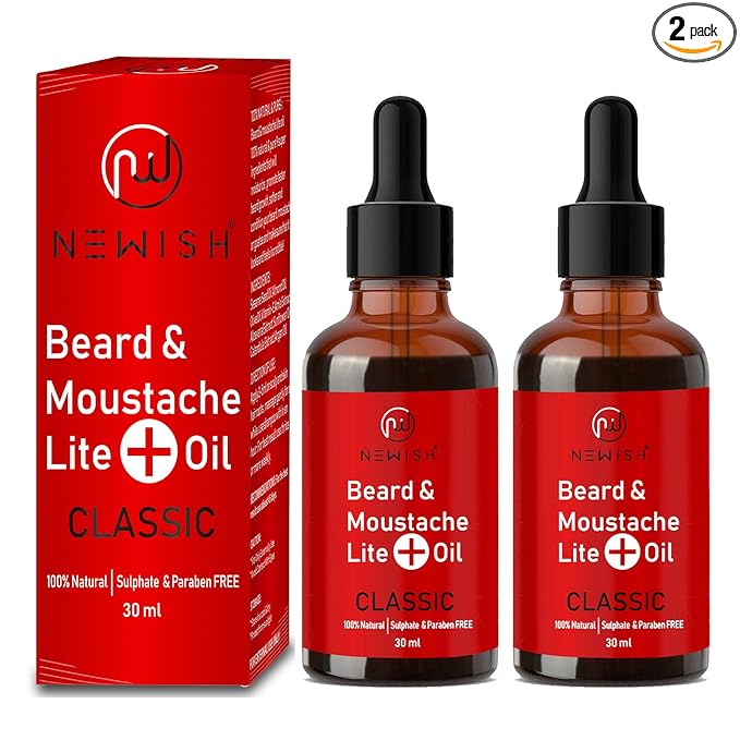 Newish® Beard Oil Men For Original Growth 30ml (Pack of 2) at Rs. 303