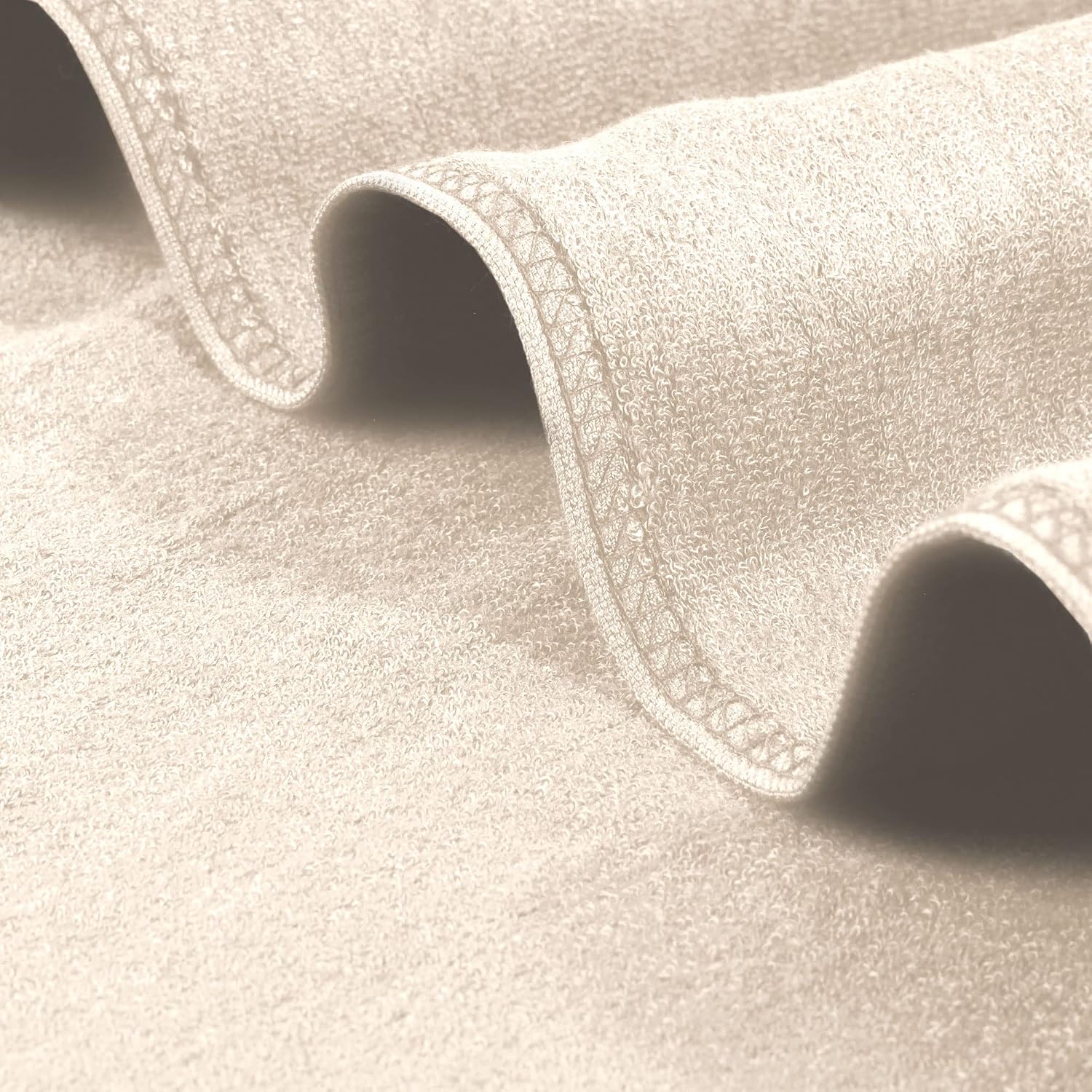 ThinkBamboo Brand - Super Soft Bath Towel 535 GSM 100% Rayon from Bamboo - 2 Piece - Cream