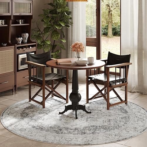 Miniatura 287 de jinchan Alfombra de Área 2x3 pies Alfombra Vintage de Entrada Lavable Bohemia Tapete Interior para Puerta Medallón Floral Tapete Pequeño para Puerta