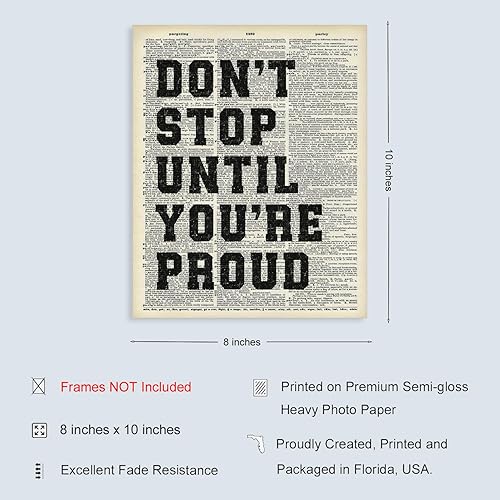 Miniatura 2 de Arte de pared motivacional, decoración de oficina, póster de aula, regalo inspirador para emprendedores, atletas, arte de diccionario, impresión sin