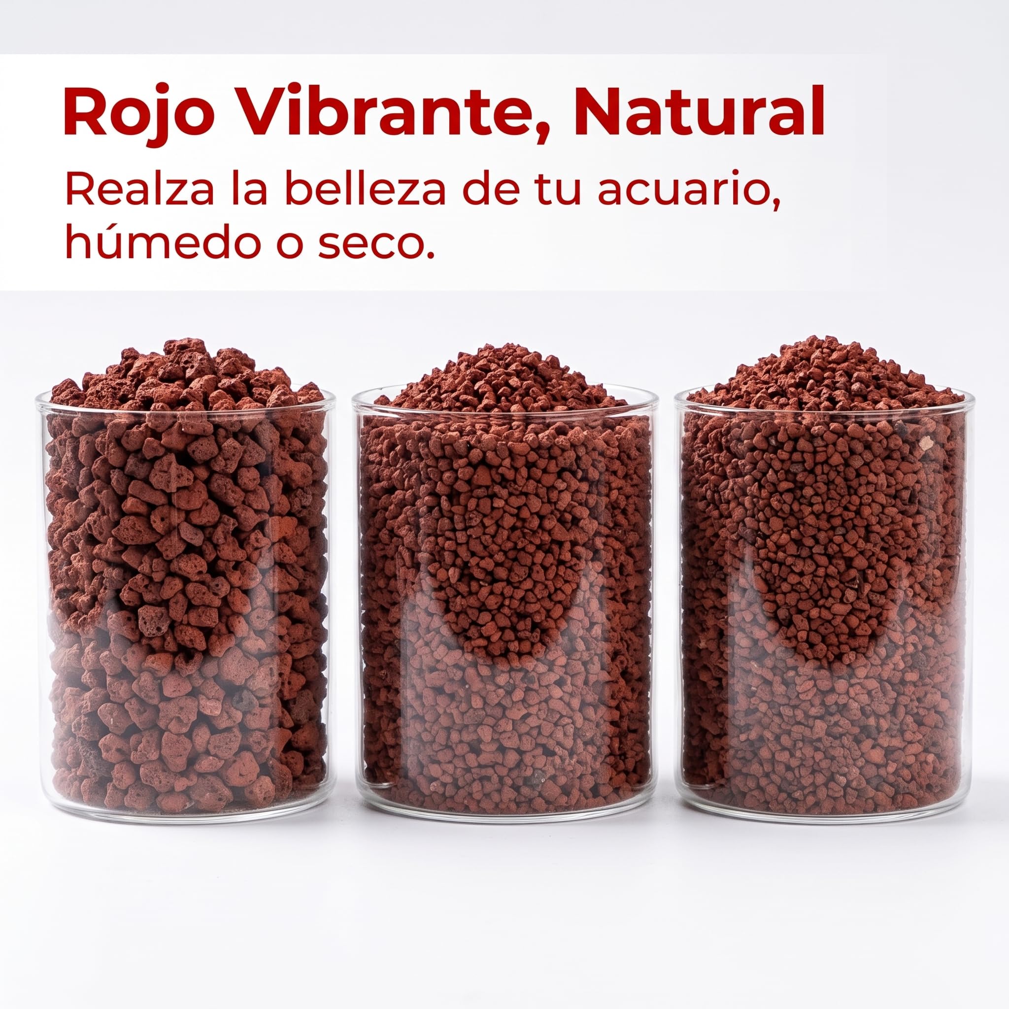Piedra Volcánica Roja para Sustrato y Plantas, Material Filtrante, Piedra volcánica roja, 2-4 mm, 4.5-5 kg, tamizada