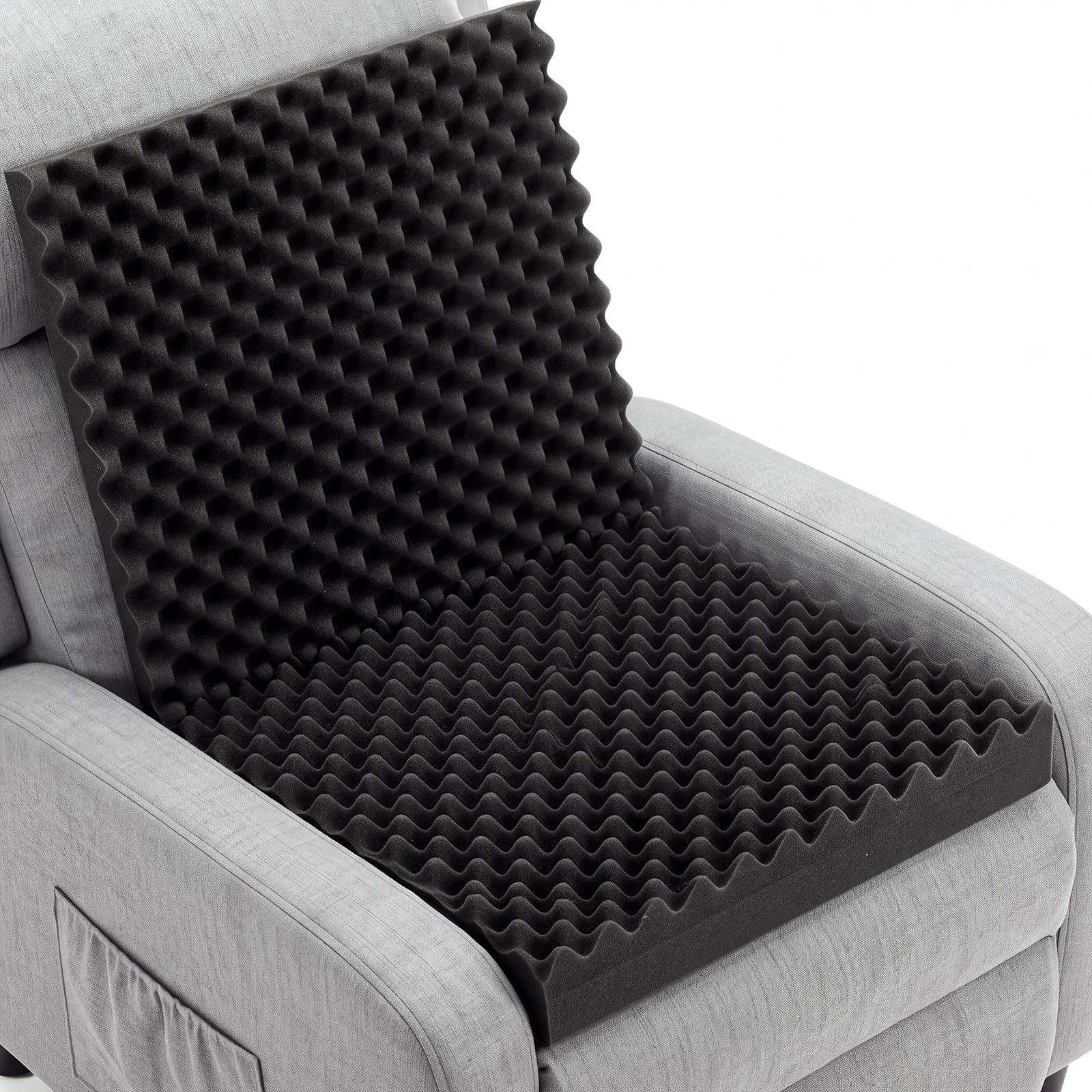 Geiserailie 1 Pcs 40 x 20 x 3 Inches Recliner Cushion with Back Egg Shaped