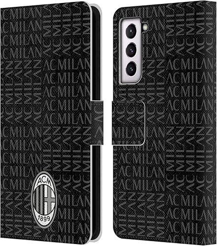 Vista 10 de Head Case Designs Funda de cuero con licencia oficial de AC Milan con diseño de camuflaje digital, compatible con Samsung Galaxy S22 Ultra 5G