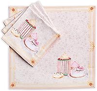 Vista 135 de Maison d' Hermine Servilletas de tela 100% algodón peinado de alta calidad, decorativas, lavables, juego de 4 servilletas para el hogar, cocina