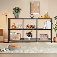 Vista 9 de DCLRN Mesa consola blanca con estante de almacenamiento, perfecta para entrada, vestíbulo, pasillo, sofá, sala de estar, bar y cocina