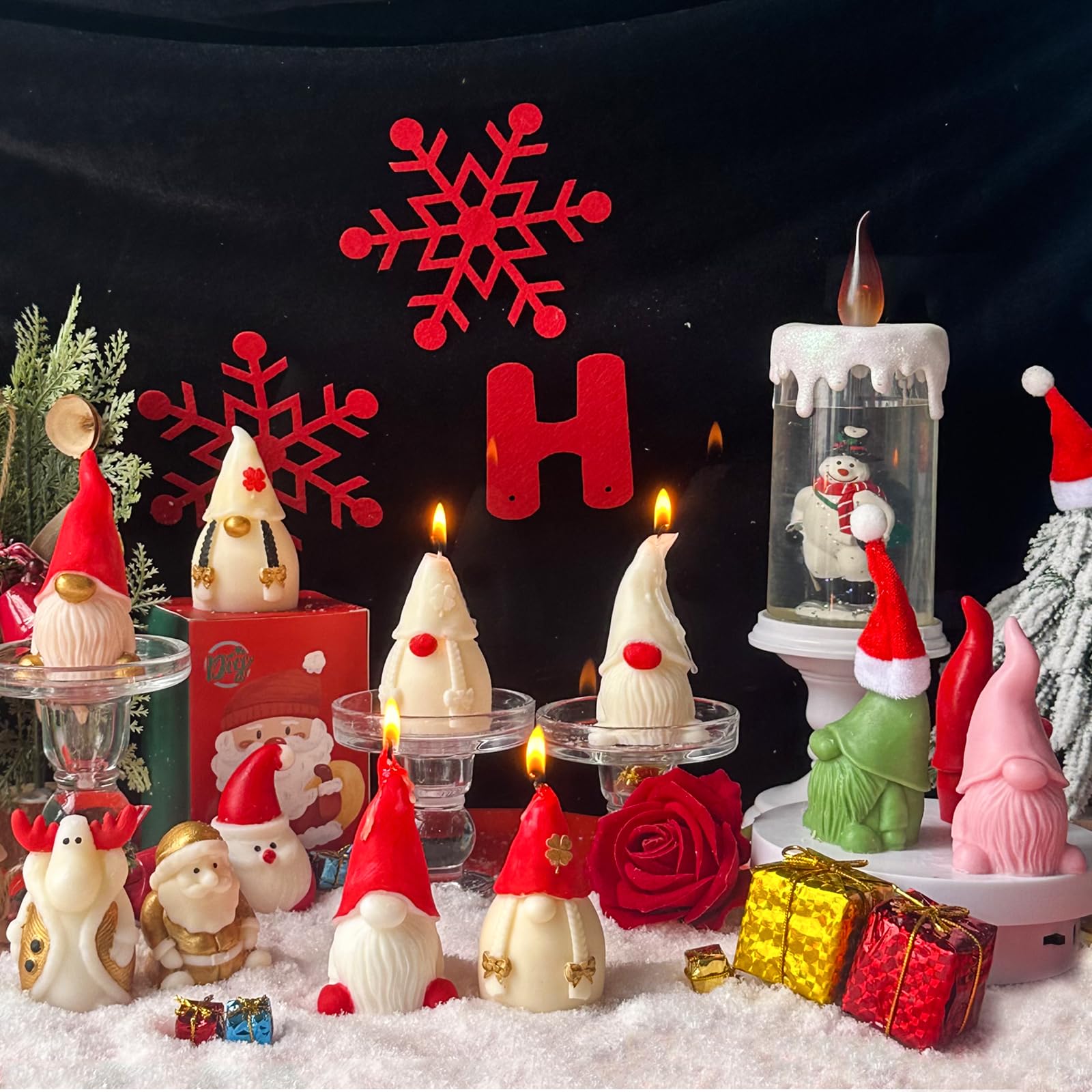 Moule En Silicone Pour Bougies De Noël En Forme De Père Noël 3D Pour Savon, Bougie, Gypse, Chocolat Pour Décoration D'intérieur