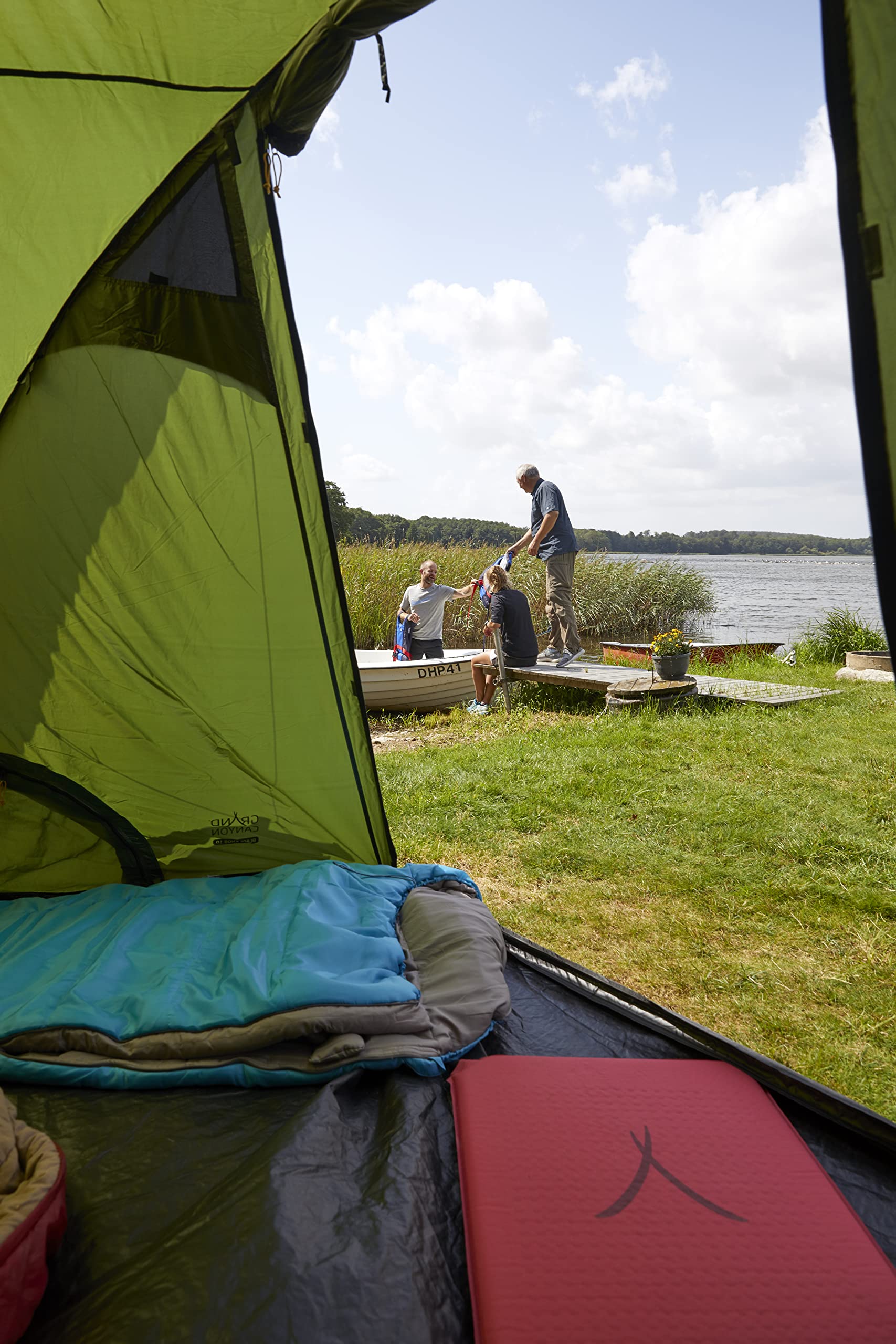 GRAND CANYON Matte Hancock 5.0 XW Selbstaufblasende Campingmatte, 198 x 76 cm, 5 cm Komfortschaum, R-Wert 4.5 bis -14 °C, extra breit & isolierend