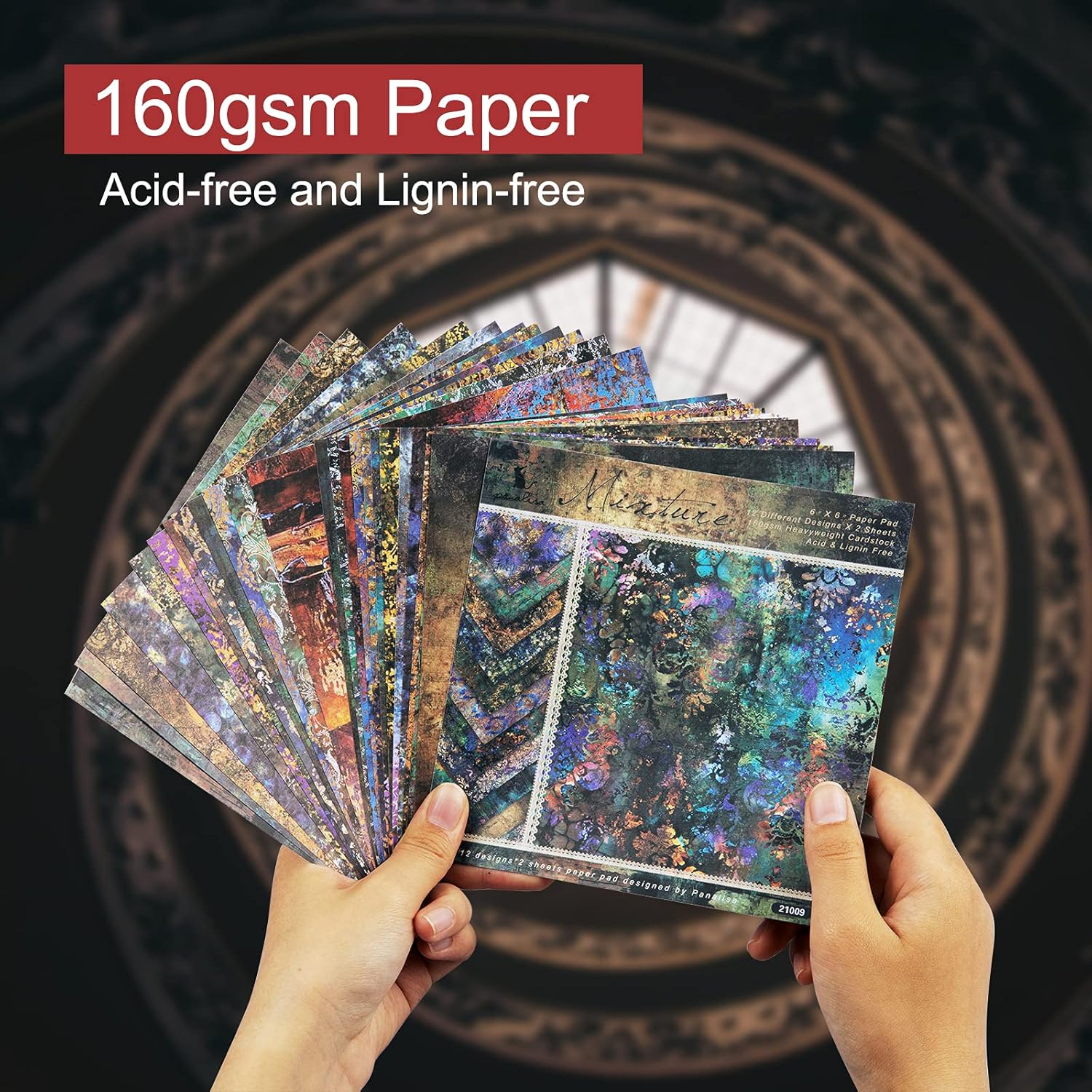 VONDYU Single-Sided Scrapbook Paper Pad-Colors Mixture Scrapbooking Paper Collection Holiday 6" x 6" Cardstock Patterned Cardmaking Paper Pack DIY Photo Frame Background Decorative Page-24 Sheets : Arts, Crafts & Sewing