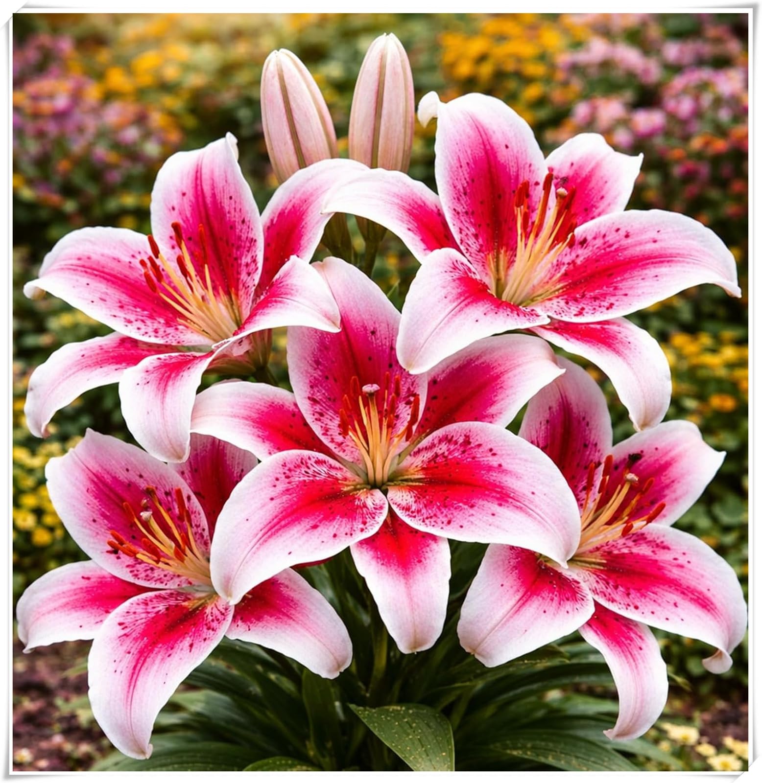 Lily Bulbs for Planting Now, Excellent Display- Suitable for Garden Plants- Landscape Design-6 Bulbs-E