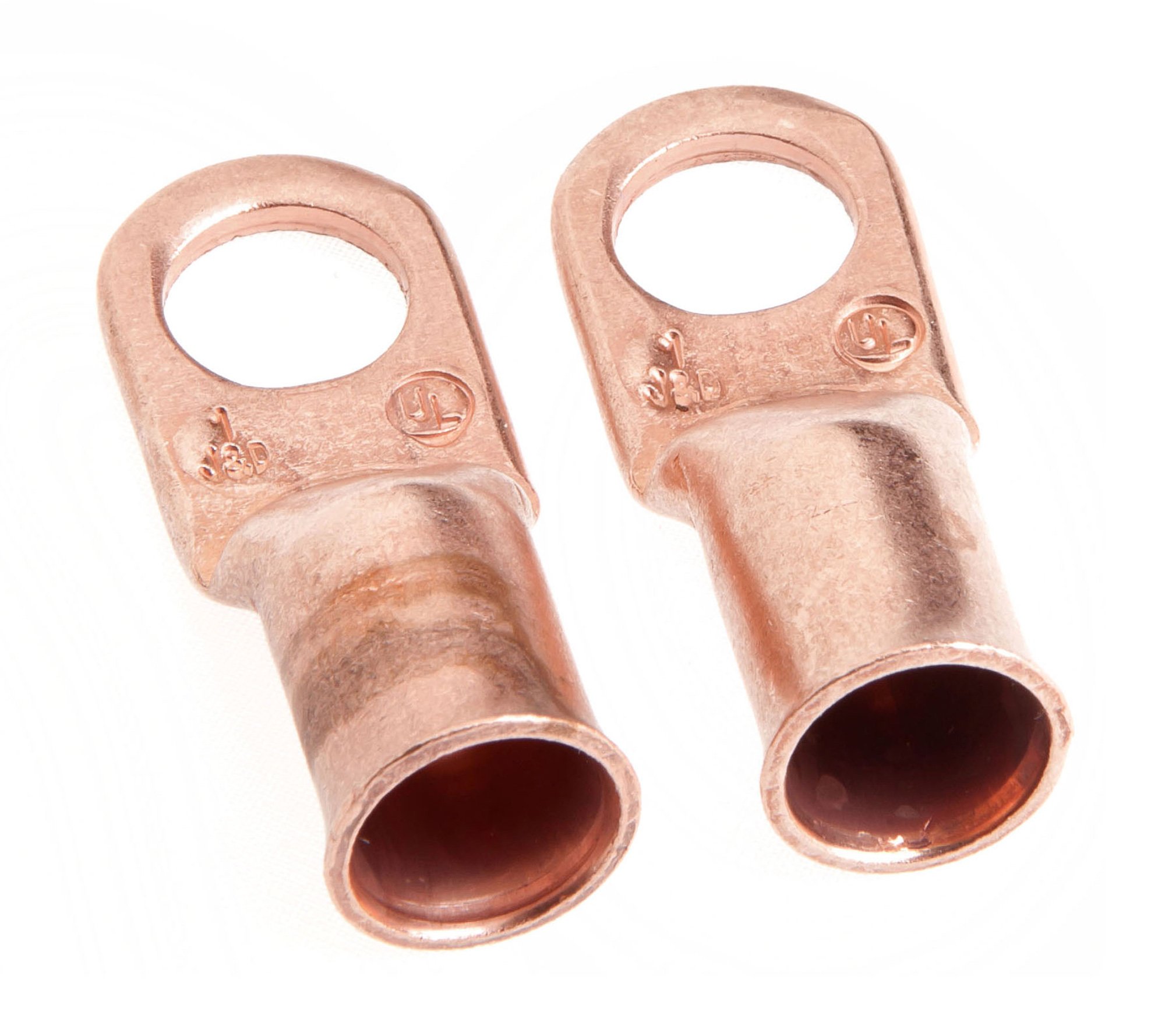 Forney 60095 Copper Cable Lugs, Number 1 Cable with 3/8-Inch Stud Size, 2-Pack