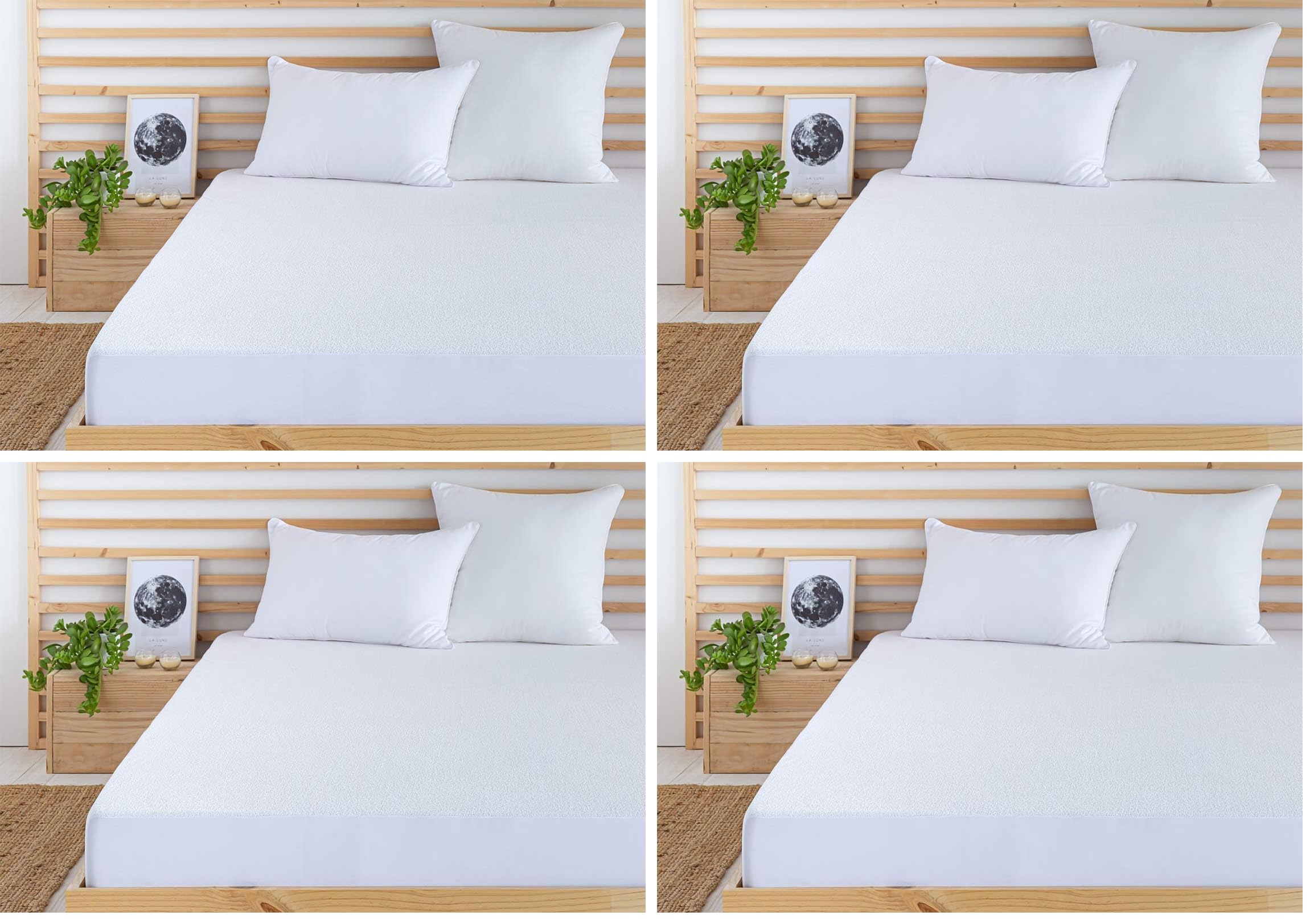 Todocama - Coprimaterasso regolabile in spugna, impermeabile e traspirante, Disponibile in tutte le misure, Letto dav 90 x 190/200 cm (Confezione da 4)