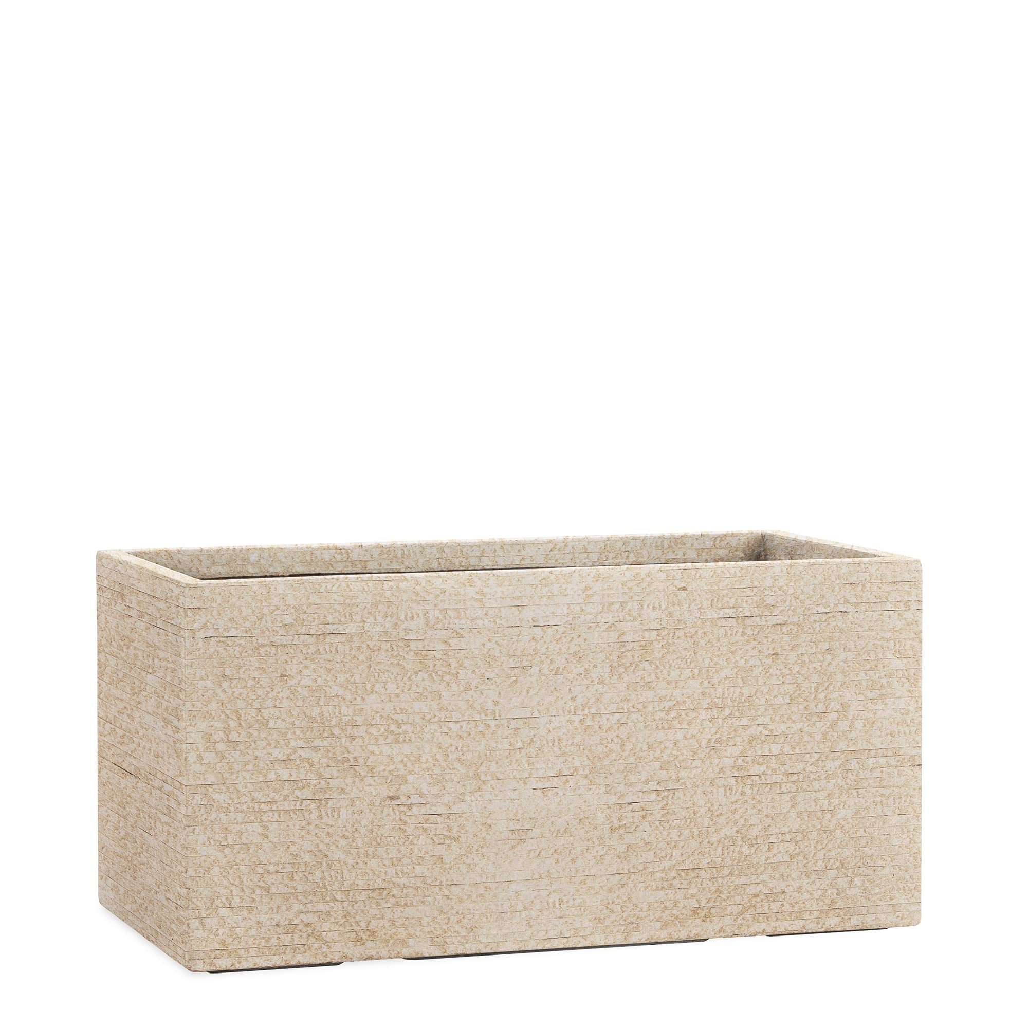 Pflanzwerk® Fioriera Vaso di Fiori Vetroresina TUB Antico Rena 30x60x30cm *Fioriera Resistente al Gelo* *Protezione UV* * Beni di qualità*