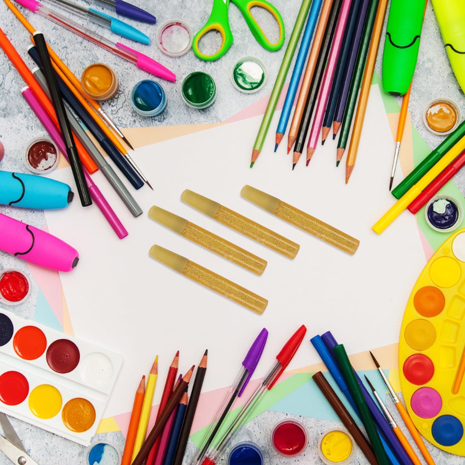 Gold Glitzerkleberstifte für Kinder 50 Stück für Bastelprojekte