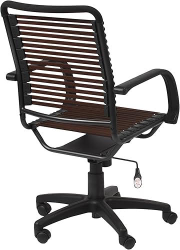 Miniatura 18 de EURO STYLE Bungie - Silla de oficina plana con respaldo alto en rojo con marco y base negro grafito, inclinación de dos bloqueos, giro de 360°, Rojo