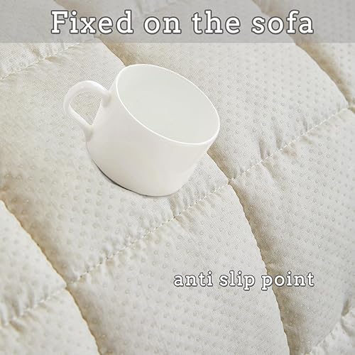 Miniatura 6 de Funda de sofá para perros, fundas de sofá mullidas para mascotas, jacquard geométrico, coral, apta para mascotas, lavable, antideslizante, protector