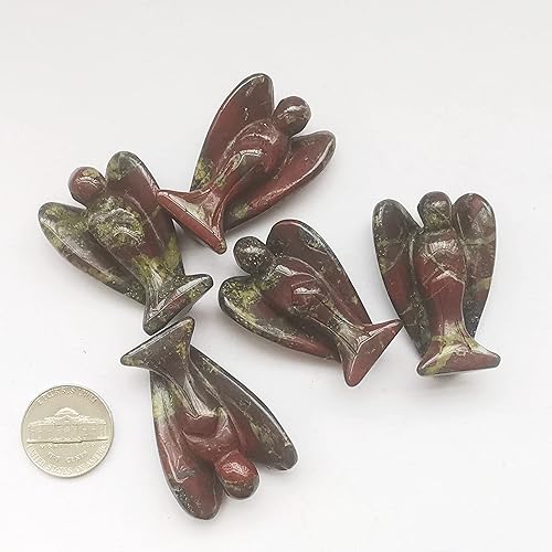 Miniatura 7 de Estatua de ángel guardián de oración de cristal curativo de sodalita natural, 1.5 pulgadas, tallado en bolsillo, figuras de piedra de palma