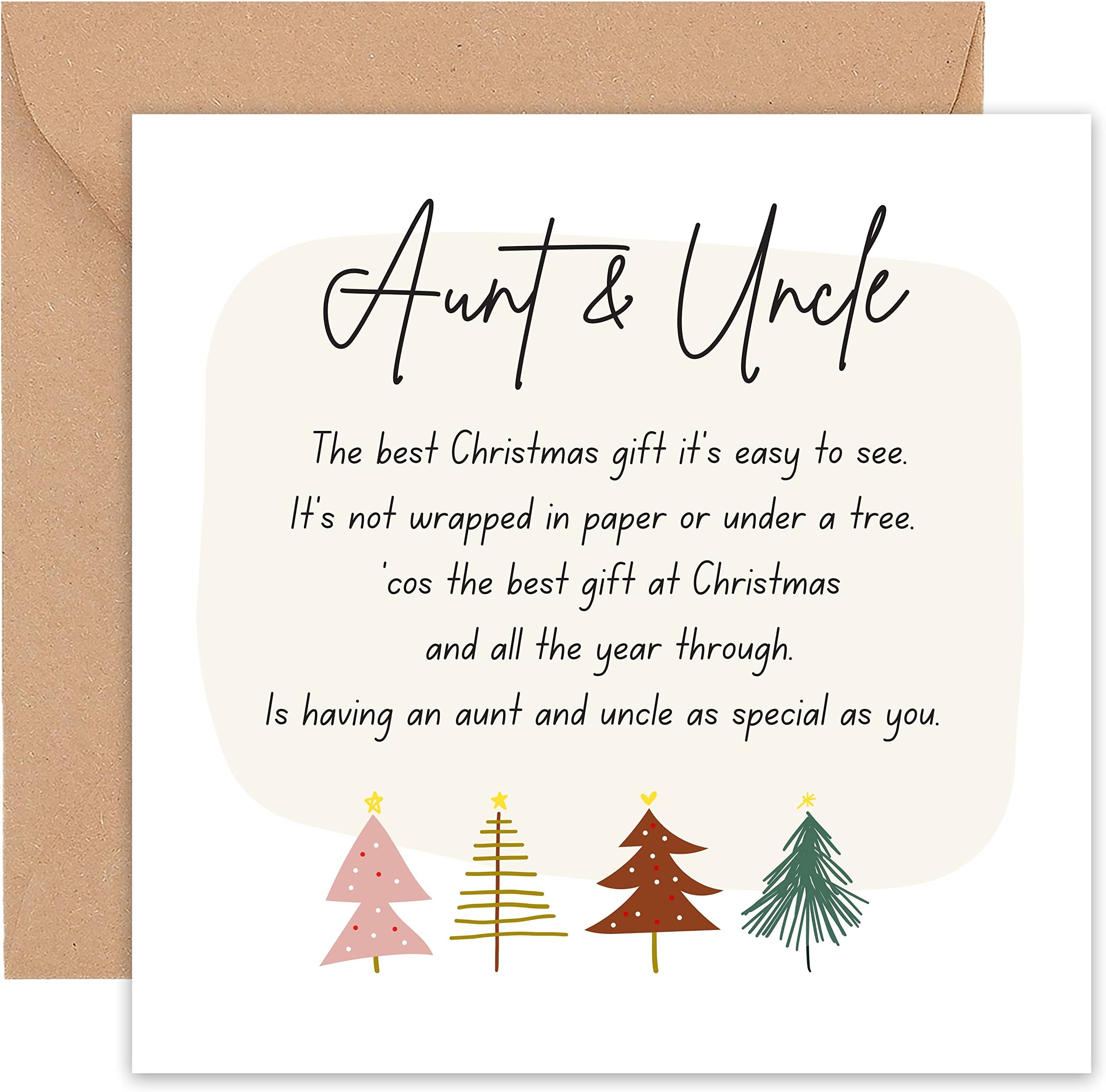 Felbridge Studio Auntie and Uncle Christmas Card Aunt and Uncle