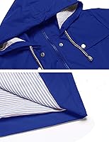 Vista 3 de Lomon - Chaqueta impermeable larga con capucha para mujer, forro cortavientos, chaqueta de viaje, S-XXL