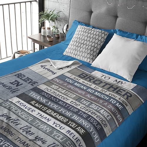 Miniatura 5 de Yamco Regalo para hermano mayor, regalos para hermanos, manta de 60 x 50 pulgadas, regalos divertidos para hermanos de hermana para cumpleaños